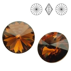 1122 MM 14 Swarovski Rivoli SMOKED TOPAZ F