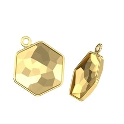 4683/J MM 12 Swarovski Fantasy Hexagon - setting - Gold