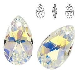 6106 MM 38 Swarovski Pear-shaped Crystal AB