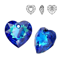 6432 MM 8 Swarovski Heart Cut BERMUDA BLUE BBL P