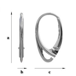 BBA-1 Leverbacks - Earring Hooks - Sterling Silver 925