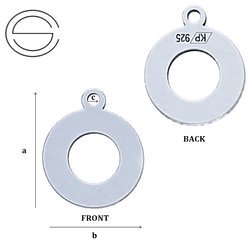 CL-200 Circle Pendant 4,0 mm Sterling Silver 925