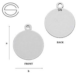 CL-271 Circle Pendant  5,0 mm Sterling Silver 925