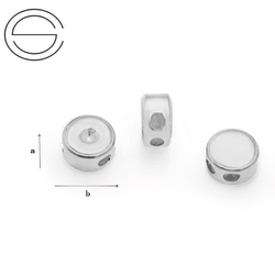 STO-04 Spacer stopper with silicon 4 holes silver 925