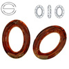 4137 MM 15 Swarovski Cosmic Oval RED MAGMA REDM