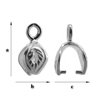 KKP-01 Silver 925 Rhodium Plated Bail for Crystals from SWAROVSKI