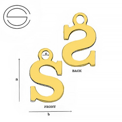CL-213M "M" Pendant 10,3 x 12,9 mm Sterling Silver 925