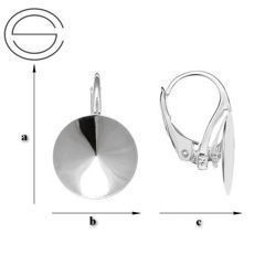 BA-43/10 Leverbacks for 1122 Rivoli - Earring Hooks - Sterling Silver 925