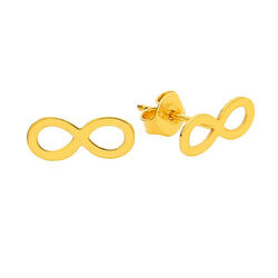 SZTZ-724 Silver earrings INFINITY - Sterling Silver 925 Gold Plated