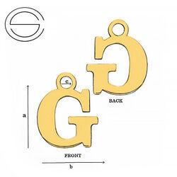 CLZ-682G Zawieszka Alfabet Literka G Srebro pr 925