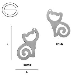 CL-479 CAT Pendant 22,0 mm Sterling Silver 925