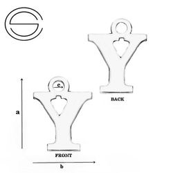 CL-213M "M" Pendant 10,3 x 12,9 mm Sterling Silver 925