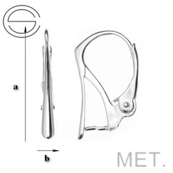 BAM-8  Metal Leverbacks Silver Plated