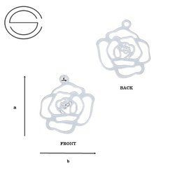 CL-609 Zawieszka RÓŻA 8,9 mm Srebro 925