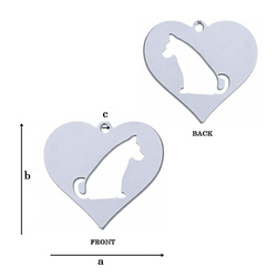 CL-630 Pendant - HEART WITH DOG - Sterling Silver 925
