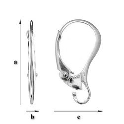 BA-7 Leverbacks - Earring Hooks - Sterling Silver 925