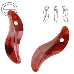 6525 MM 19 Swarovski Wave RED MAGMA REDM