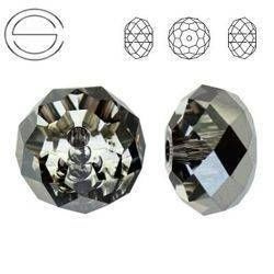 5040 MM 12 Swarovski Briolette SILVER NIGHT SINI