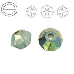 5328 MM 6 Swarovski Bicone WHITE OPAL STAR SHINE