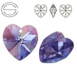 6228 MM 10 Swarovski Heart TANZANITE AB