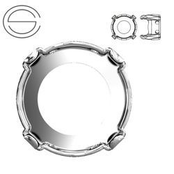 1122/S SS 39 Swarovski Rivoli - Rhodium