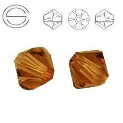 5328 MM 2,5 Swarovski Bicone LIGHT SMOKED TOPAZ