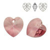 6228 MM 10 Swarovski Heart ANTIQUE PINK ANTP