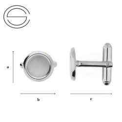 MTW-12 Cufflinks base Silver 925