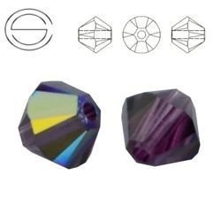 5328 MM 4 Swarovski XILION Bicone AMETHYST AB