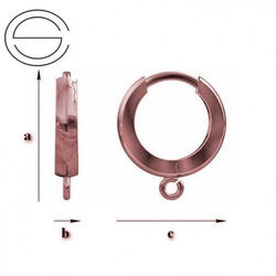 BKRG-010 Bigle zatrzaskowe Srebro 925 ROSE GOLD