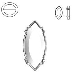 4228/S MM 15 Swarovski XILION Navette - Rhodium