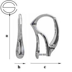 BBA-9 Bigle angielskie do Swarovskiego Srebro 925