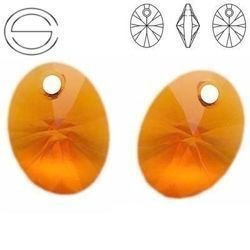 6028 MM 12 Swarovski Oval TANGERINE