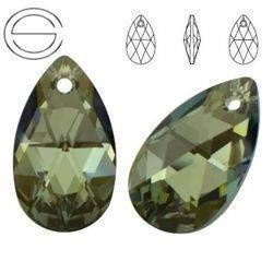 6106 MM 16 Swarovski Pear-shaped IRIDESCENT GREEN