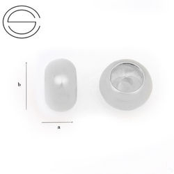 STO-03 Donut spacer stopper with silicon 7x3 silver 925
