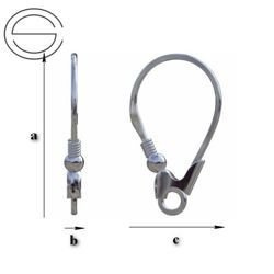 BZ-1 Snap Earrings Silver 9251