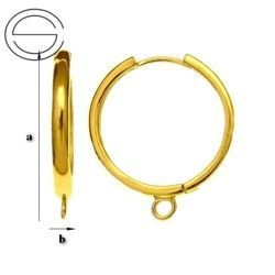 BKZ-25 Bigle zatrzaskowe Srebro 925 POZŁACANE