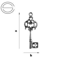 CHA-64 KLUCZ Element do podwieszania Srebro 925