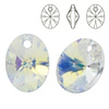 6028 MM 18 Swarovski Oval Crystal AB