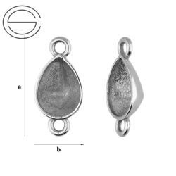 BDKP-68/8 Baza do kolczyków Srebro 925 RODOWANE