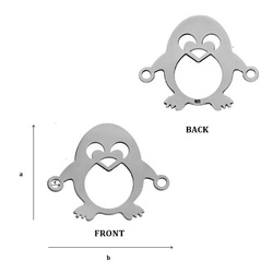 CL-437 PENGUIN Pendant 15,0 mm Sterling Silver 925