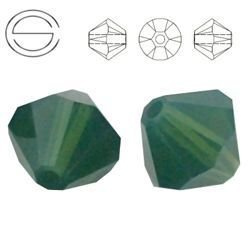 5328 MM 6 Swarovski Bicone PALACE GREEN OPAL