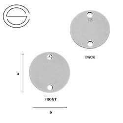 CL-248 Baza KOŁO 12,0 mm Srebro p.925