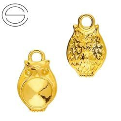 CHAZ-508 Charms - SOWA - Srebro pr. 925 POZŁACANE