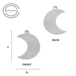 CL-501 MOON Pendant 13,0 mm Sterling Silver 925