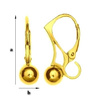 BAZ-64 Leverbacks - Earring Hooks - Sterling Silver 925 Gold Plated 