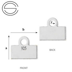 CL-629 Zawieszka KONICZYNA 9,5 mm Srebro 925