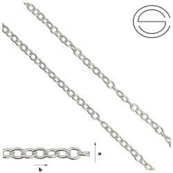 Rolo FZRXP-040 Łańcuszek 10 cm Srebro 925 RODOWANE