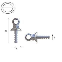 18/Z4 Czapeczka z bolcem do wklejania pereł lub kamieni Srebro 925 /gram