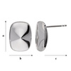 GWP-100/14 STUD EARRING FOR 4568 SILVER 925 RHODIUM